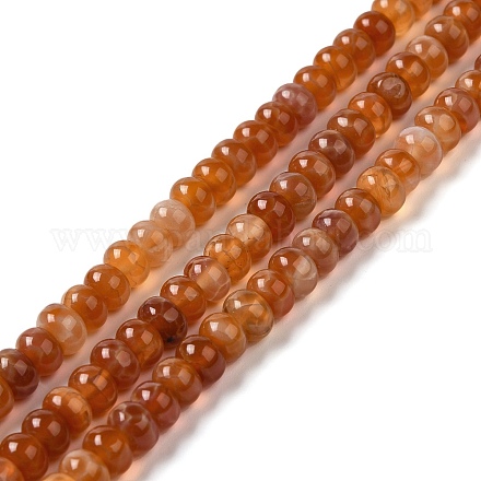Fuoco naturale agata crepitio fili di perline G-G0004-A01-A-1