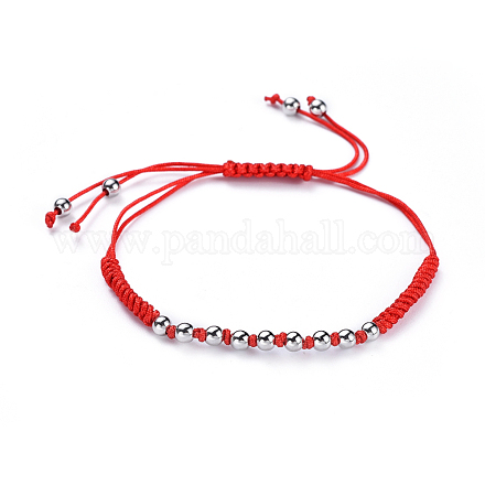 Verstellbare Nylonschnur geflochtenen Perlen Armbänder BJEW-JB04426-03-1