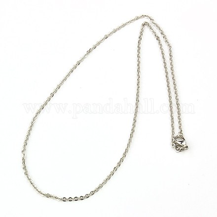 304ステンレス鋼製のネックレス女性のアズキチェーンネックレス  ステンレス鋼色  14.9インチ（37.8cm） NJEW-C079-01A-1