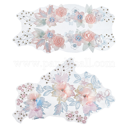 Nbeads 2 paio di toppe applique in pizzo 3d DIY-NB0007-16-1