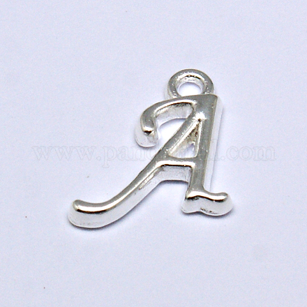 Tibetan Style Alloy Letter Charms TIBEP-M005-01S-A-1
