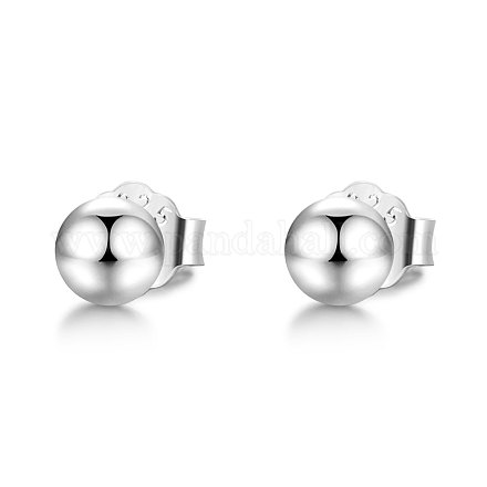 999 Sterling Silver Stud Earrings STER-S005-02C-01-1