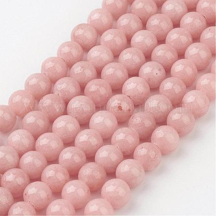 Natural Mashan Jade Round Beads Strands G-D263-6mm-XS22-1