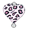 Alloy Enamel Connector Charms, Heart-Shaped Links with Flower Pattern, Platinum, Lavender Blush, 20x16mm