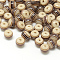 Transparent Stripe Resin Beads, Round, Tan, 6mm, Hole: 1mm