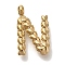 PVD Vacuum Plating 304 Stainless Steel Pendants, Real 18K Gold Plated, Letter Charm, Letter N, 13.5x8.5x3mm, Hole: 1.8mm