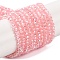 Baking Electroplate Glass Beads Strands, AB Color, Faceted, Rondelle, Pink, 4x3mm, Hole: 0.8~1mm, about 105~110pcs/strand, 38~39cm