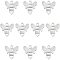 NBEADS 10 Pcs Bee Charm Pendants, Stainless Steel Bee Pendants Charms for Necklace Bracelet Jewelry Making