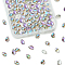 100Pcs Electroplate Glass Beads, Top Drilled, Teardrop, Deep Sky Blue, 6x8.5mm