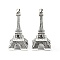 Tibetan Style Alloy Pendant, Eiffel Tower, Lead Free & Cadmium Free, Antique Silver, 48x22x22mm, Hole: 3mm