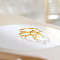 Twelve Constellations 925 Sterling Silver Finger Rings, Golden, Leo, Inner Diameter: 16~19mm