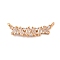 Brass Micro Pave Clear Cubic Zirconia Pendants, Rectangle, Real 18K Gold Plated, 8.5x24.5x3.5mm, Hole: 1.4mm