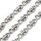 304 Stainless Steel 8-Shaped Link Chains, with Spool, Unwelded, Stainless Steel Color, 12x5.5x3.5mm