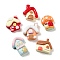 Opaque Resin Cabochons, Mushroom House, Mixed Color, 19.5~25.5x19.5~22.5x7~8mm