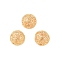 925 Sterling Silver Beads, Hollow, Round, Real 18K Gold Plated, 8mm, Hole: 1.5mm