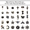 30Pcs 30 Styles Alloy Enamel Pendants, Mixed Shapes, Light Gold, Black, 11.5~24.5x11.5~22x1~3mm, Hole: 1.4~2mm, 1pc/style