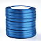 Single Face Satin Ribbon, Polyester Ribbon, Dodger Blue, 1/4 inch(6mm), about 25yards/roll(22.86m/roll), 10rolls/group, 250yards/group(228.6m/group)