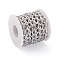 Oxidation Aluminum Curb Chains, Unwelded, with Spool, Oval, Silver, 13.5x8x2mm, about 16.40 Feet(5m)/Roll