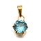 304 Stainless Steel Pave Cubic Zirconia Pendants, Flat Round Charms, Vacuum Plating, Turquoise, 12x9x5.5mm, Hole: 3x6mm