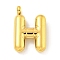 Ion Plating(IP) 304 Stainless Steel Pendants, Letter Charm, Golden, Letter H, 25.5x17x5.5mm, Hole: 3mm