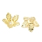 Brass Bead Caps, 5-Petal Flower, Real 18K Gold Plated, 11.5x12x4mm, Hole: 1.4mm