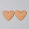 Opaque Resin Cabochons, Heart, Peru, 32.5x36.5x4.5mm