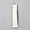 Alloy Polyester Keychains, Rectangle, with Spring Gate Rings, White, 194mm