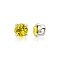 Preciosa&reg MAXIMA Crystal in Sew-On Cup, Czech Crystal, with Brass Prong Settings, 719 35 021 Chaton(Round), Silver, 80310 Citrine, SS12(3~3.2mm)
