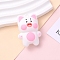 PVC Plastic Pendants, Cat Shape, Pink, 45x33mm