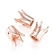 Brass Beads, Crown, Rose Gold, 12x10.5mm, Hole: 1.2mm