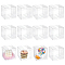 Transparent PET Tea Storage Boxes, Square, Clear, 10x10x10cm