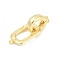 Brass Fold Over Clasps, Rectangle, Real 18K Gold Plated, 29.5mm