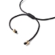 Strip Resin Round Beads Adjustable Cord Bracelet for Girl Women BJEW-JB06754-7