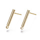 Brass Stud Earring Findings X-KK-R132-058-NF-1
