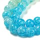 Spray Painted Crackle Glass Beads Strands DGLA-C002-8mm-10-4