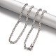 Collares de cadena de cuerda de 304 acero inoxidable NJEW-F195-05G-P-2