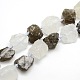 Natural Crystal and Smoky Quartz Nuggets Bead Strands G-L176-08-1