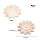 Gorgecraft Natural Solid Rubber Wood Carved Onlay Applique Craft WOOD-GF0001-29-2