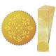 Adesivi autoadesivi in lamina d'oro in rilievo DIY-WH0211-365-8