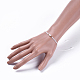 Bracelets de perles tressées en fil de nylon ajustable BJEW-JB04375-01-4