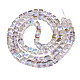 Chapelets de perles en verre transparent électrolytique EGLA-N002-28-3