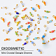 Dicosmetic 300 pz 3 colori charms in vetro placcato FIND-DC0001-77-3