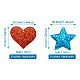 Colgantes de resina de corazón y estrella RESI-BT0001-02-9
