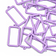 スプレー塗装合金オープンバックベゼルペンダント  UVレジンDIY用  エポキシ樹脂  プレスジュエリー  長方形  紫色のメディア  34.5x17x1.5mm  穴：1.5mm PALLOY-S131-04B-1