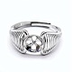 Componentes de anillo de plata de ley 925 ajustables STER-I016-027P-1