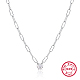 925 Sterling Silver Cubic Zirconia Pendant Necklaces for Women UW1038-3-1