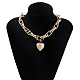 Collana con ciondolo a cuore&nbsp;NJEW-K261-03G-1