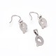Letter.Q 304 Stainless Steel Dangle Earrings and Pendants Jewelry Sets SJEW-M033-09-2