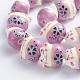 Handmade Printed Porcelain Beads PORC-G004-C06-3