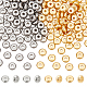 DICOSMETIC 200Pcs 2 Colors Stainless Steel Spacer Beads Flat Round Tiny Smooth Beads Golden Loose Beads Spacers for Jewelry Making Findings DIY Crafts Accessories STAS-DC0005-66-1